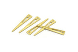 Brass Triangle Charm, 50 Textured Raw Brass Tiny Triangle Charms With 1 Hole, Findings (26x4.5x0.80mm) M02504