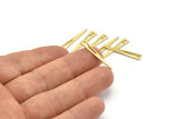 Brass Triangle Charm, 50 Textured Raw Brass Tiny Triangle Charms With 1 Hole, Findings (26x4.5x0.80mm) M02504