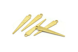 Brass Triangle Charm, 50 Textured Raw Brass Tiny Triangle Charms With 1 Loop, Findings (29x4.5x0.80mm) M02512