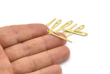 Brass Triangle Charm, 50 Textured Raw Brass Tiny Triangle Charms With 1 Loop, Findings (29x4.5x0.80mm) M02503
