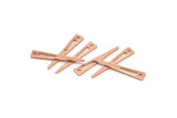 Copper Triangle Charm, 50 Raw Copper Triangle Charms With 1 Hole, Blanks (26x4.5x0.80mm) M02507