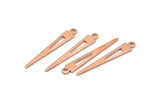 Copper Triangle Charm, 50 Raw Copper Triangle Charms With 1 Loop, Blanks (29x4.5x0.80mm) M02508