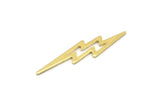 Brass Lightning Blank, 24 Raw Brass, Brass Lightning Blanks, Stamping Blanks (34x8x0.80mm) M02475
