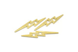Brass Lightning Blank, 24 Raw Brass, Brass Lightning Blanks, Stamping Blanks (34x8x0.80mm) M02475