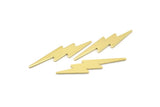 Brass Lightning Blank, 12 Raw Brass, Brass Lightning Blanks, Stamping Blanks (34x8x0.80mm) M02476