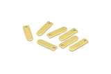 Brass Charm, 50 Raw Brass Rectangle Charms With 1 Hole, Geometric Blanks, Charms (14x4x0.80mm) M02585