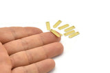 Brass Charm, 50 Raw Brass Rectangle Charms With 1 Hole, Geometric Blanks, Charms (14x4x0.80mm) M02585