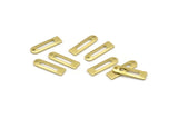 Brass Charm, 50 Raw Brass Rectangle Charms With 1 Hole, Geometric Blanks, Charms (14x4x0.80mm) M02586