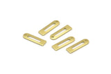 Brass Charm, 50 Raw Brass Rectangle Charms With 1 Hole, Geometric Blanks, Charms (14x4x0.80mm) M02586