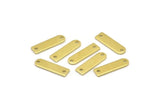 Brass Charm, 50 Raw Brass Rectangle Charms With 2 Holes, Geometric Blanks, Charms (14x4x0.80mm) M02587