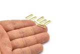 Brass Charm, 50 Raw Brass Rectangle Charms With 2 Holes, Geometric Blanks, Charms (14x4x0.80mm) M02588