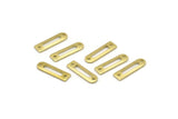Brass Charm, 50 Raw Brass Rectangle Charms With 2 Holes, Geometric Blanks, Charms (14x4x0.80mm) M02588