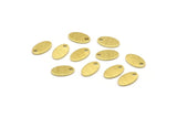 Brass Oval Charm, 50 Textured Raw Brass Oval Charms With 1 Hole, Blanks (9x6x0.80mm) M02589