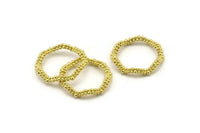 Brass Circle Connector, 2 Raw Brass Circle Connectors Closed Ring (25x3mm) N1720
