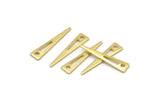 Brass Triangle Charm, 50 Raw Brass Tiny Triangle Charms With 1 Hole, Findings (20x4x0.80mm) M02469