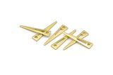 Brass Triangle Charm, 50 Raw Brass Tiny Triangle Charms With 1 Hole, Findings (20x4x0.80mm) M02469