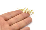 Brass Triangle Charm, 50 Raw Brass Tiny Triangle Charms With 1 Hole, Findings (20x4x0.80mm) M02469