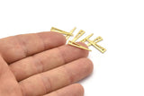 Brass Triangle Charm, 50 Textured Raw Brass Tiny Triangle Charms With 1 Hole, Findings (20x4x0.80mm) M02468
