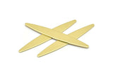 Brass Oval Blank, 12 Raw Brass Marquise Stamping Blanks (50x7x0.80mm) M02520
