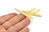 Brass Oval Charm, 12 Textured Raw Brass Marquise Charms With 1 Hole (50x7x0.80mm) M02518