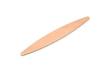 Copper Oval Blank, 8 Raw Copper Marquise Stamping Blanks (50x7x0.80mm) M02516