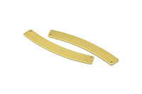 Brass Choker Pendant - 5 Raw Brass Choker Pendants With 2 Holes (69x9.5 Mm) Brs 169-59 (b0011)