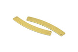 Brass Choker Pendant - 5 Raw Brass Choker Pendants With 2 Holes (69x9.5 Mm) Brs 169-59 (b0011)