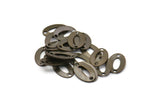 Middle Hole Connector, 50 Antique Brass Oval with 2 Holes And Middle Hole Connector,  (11x7mm)  K074