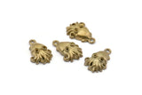 Brass Octopus Charm, 6 Raw Brass Octopus Charm With 1 Loop (15x11mm) SY0058