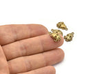 Brass Octopus Charm, 6 Raw Brass Octopus Charm With 1 Loop (15x11mm) SY0058