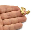 Brass Elephant Charm, 6 Raw Brass Elephant Charm With 1 Loop (16x10mm) SY0053