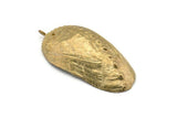 Brass Shell Charm, Raw Brass Sea Shell Charm With 1 Loop (52x24mm) SY0075