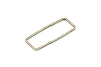 Silver Rectangle Connector, 12 Antique Silver Plated Brass Rectangle Connectors (11.4x30.2x1mm) D0220 H0656
