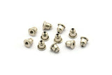 Earring Back Stopper, 50 Antique Silver Plated Brass Earring Back Stopper, Earnest (5x5mm) A0321 H0487