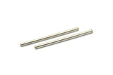 Silver Copper Tube, 10 Antique Silver Plated Copper Long Tubes (2.5x50mm) D0337