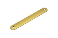 DIY Necklace Charm, 10 Raw Brass Stamping Connectors  (54x7mm)  B0183