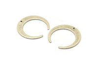 Gümüş Ay Tılsımı, 1 Delikli 6 Antik Gümüş Kaplama Pirinç Hilal Ay Tılsımı, Kolye Uçları, Küpeler, Bulgular (27,5x28,5x5x1 mm) E069 H1128