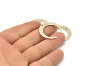 Gümüş Ay Tılsımı, 1 Delikli 6 Antik Gümüş Kaplama Pirinç Hilal Ay Tılsımı, Kolye Uçları, Küpeler, Bulgular (27,5x28,5x5x1 mm) E069 H1128
