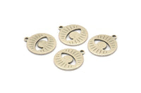Silver Eye Charm, 12 Antique Silver Plated Brass Eye Charms With 1 Loop, Pendants, Earrings (17x15x1mm) D947 H1042