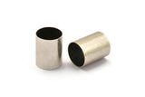 Silver Tube Beads, 6 Antique Silver Plated Brass Tubes (20x25mm) Bs 1493 H1324