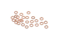 4mm Jump Ring, 500 Rose Gold Tone Brass Jump Rings (4x0.6mm) A0991