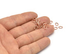Oval Jump Ring, 250 Rose Gold Tone Brass Oval Jump Rings (6x5x0.8mm) A1048
