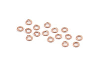 4mm Jump Ring, 250 Rose Gold Tone Brass Jump Rings (4x0.7mm) A0997