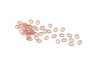 Oval Jump Ring, 500 Rose Gold Tone Brass Oval Jump Rings (4x3x0.5mm) A1030