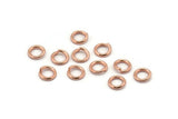 7mm Jump Ring, 100 Rose Gold Tone Brass Jump Rings (7x1.2mm) A1017