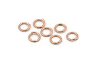 9mm Jump Ring, 100 Rose Gold Tone Brass Jump Rings (9x1.2mm) A1007