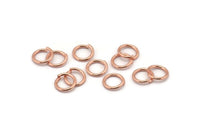 9mm Jump Ring, 100 Rose Gold Tone Brass Jump Rings (9x1.2mm) A1007