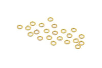 Gold Jump Ring, 500 Gold Tone Brass Jump Rings (4x0.6mm) A0992