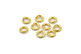 Gold Jump Ring, 100 Gold Tone Brass Jump Rings (6x1.2mm) A1001