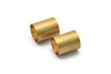 Sale Brass Tube Beads - 12 Raw Brass Industrial Tube Findings, (16x13mm) R029
